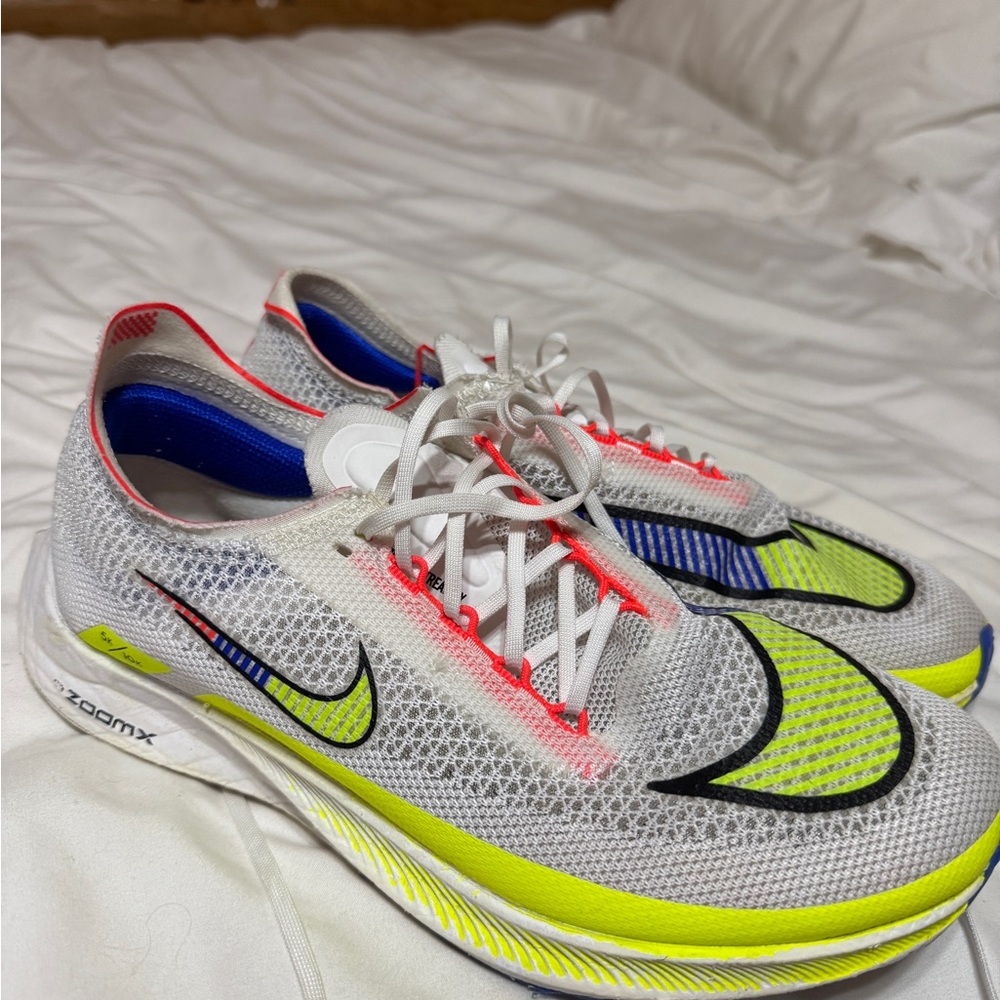 Nike White and Neon Athletic Shoes
